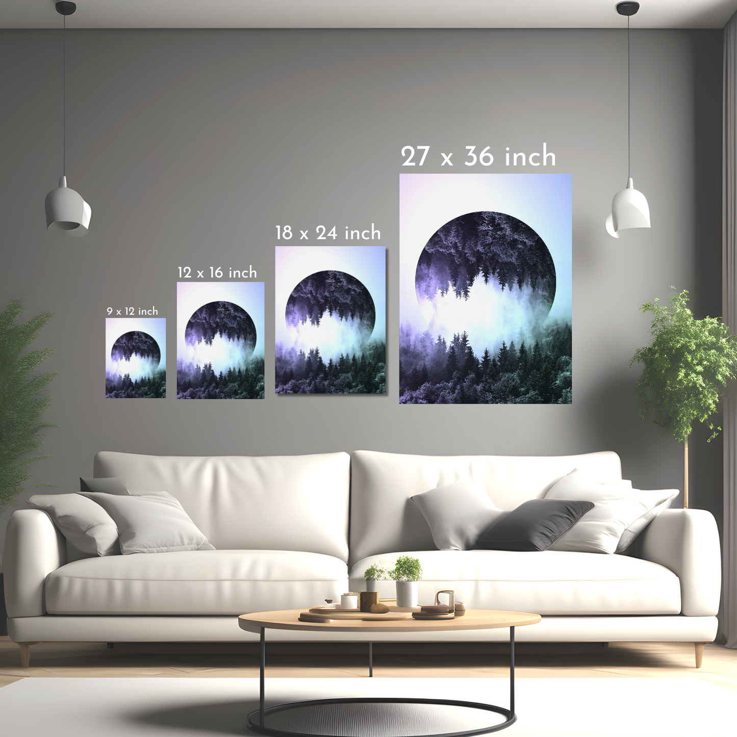 Mystic Forest Reflection - Framed Canvas Art