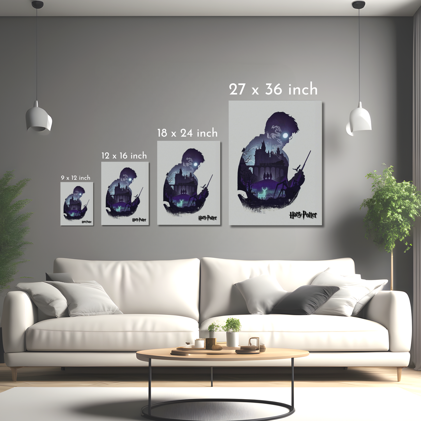 The Magical World of Hogwarts - Framed Canvas Art