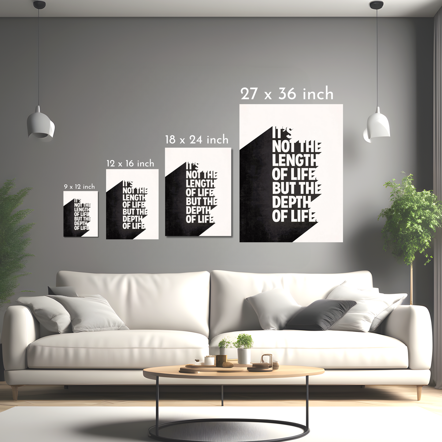 Life’s Meaning - Minimalist Typography - Framed Canvas Art