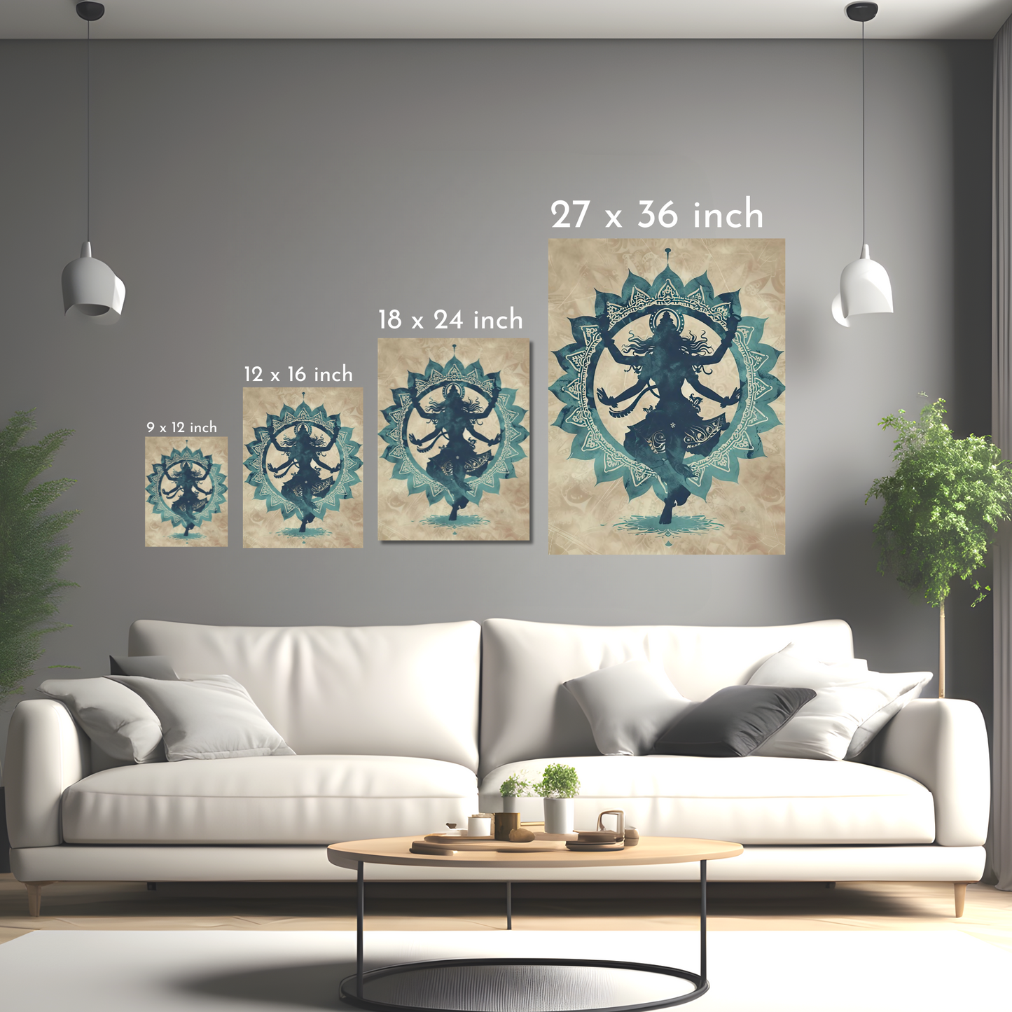 Sacred Dance of Shiva - Framed Canvas Art