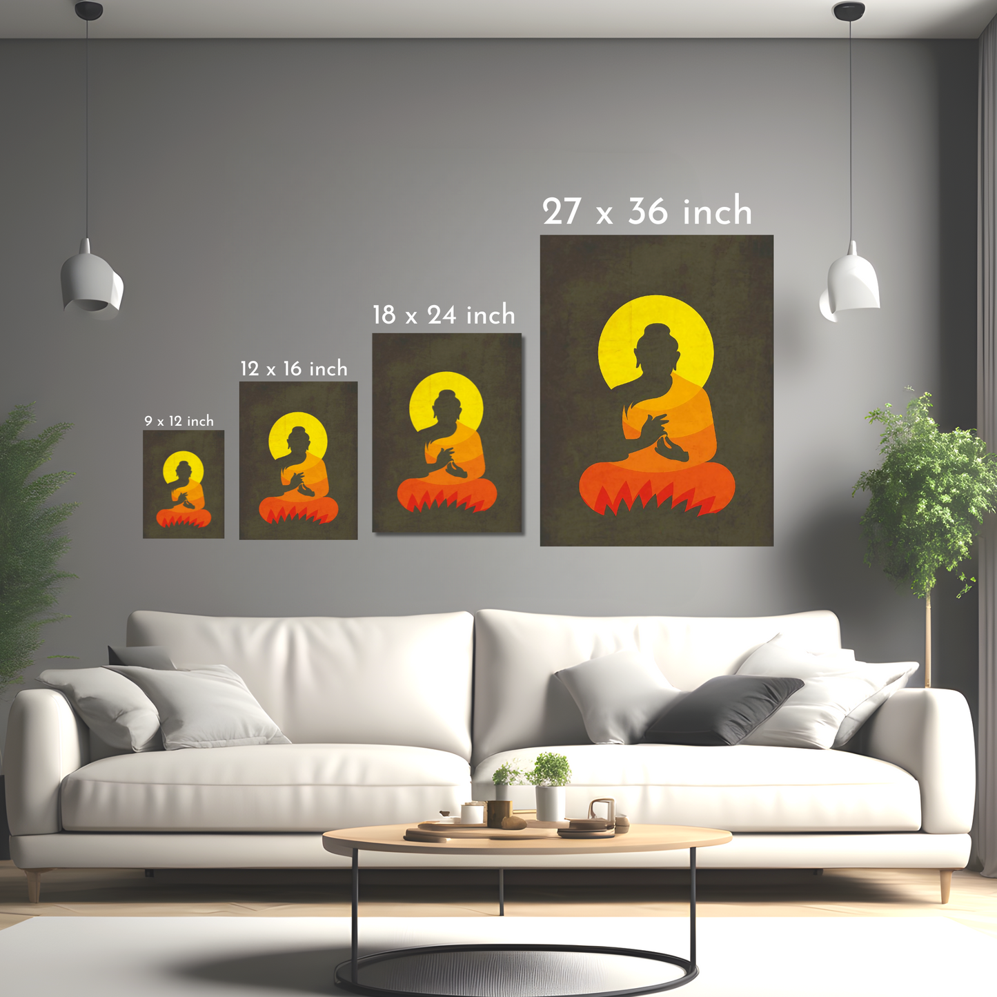 Serenity of Buddha - Framed Canvas Art