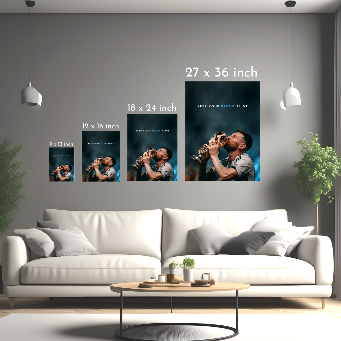 Lionel Messi – Keep Your Dream Alive - Framed Canvas Art