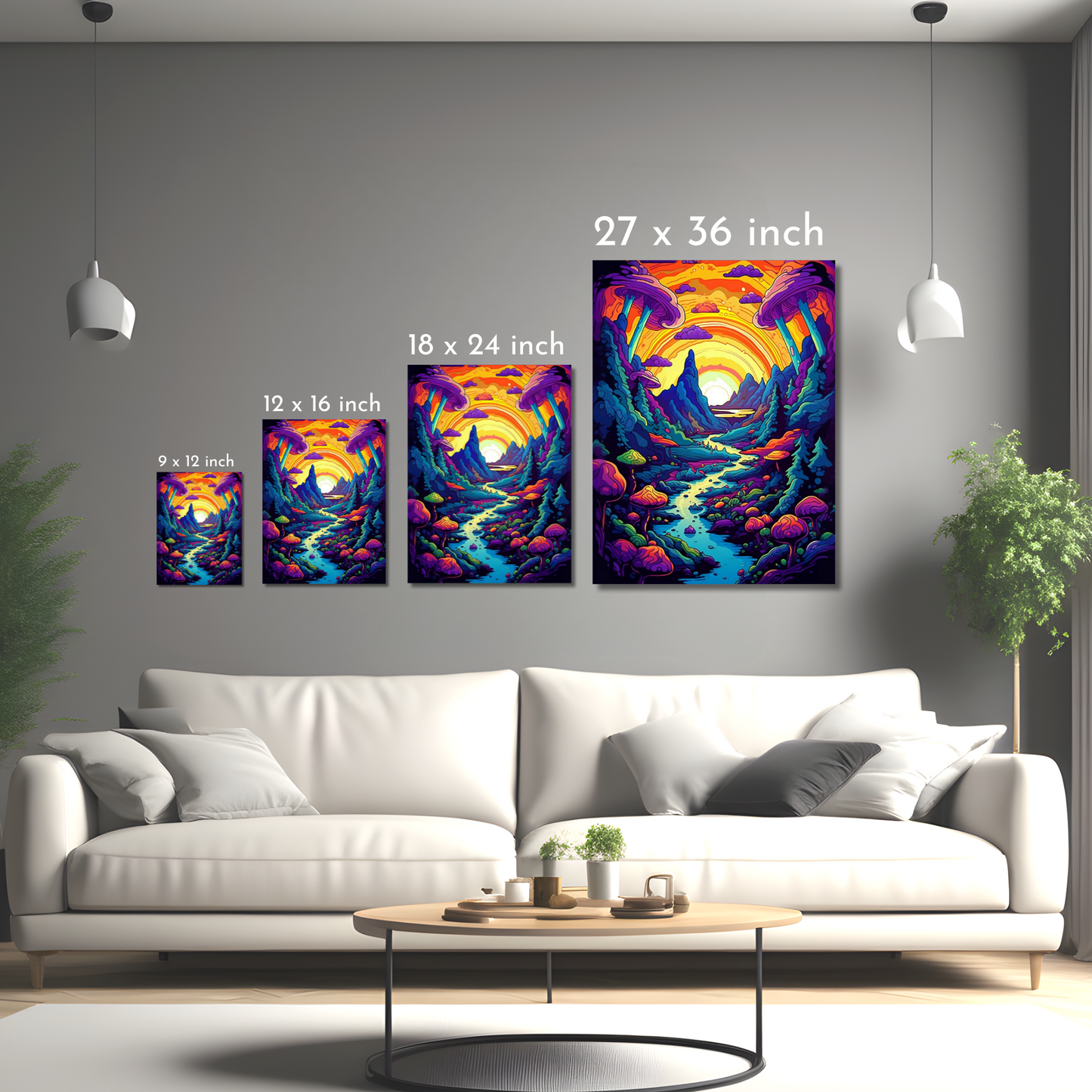 Dreamscape Valley - Framed Canvas Art