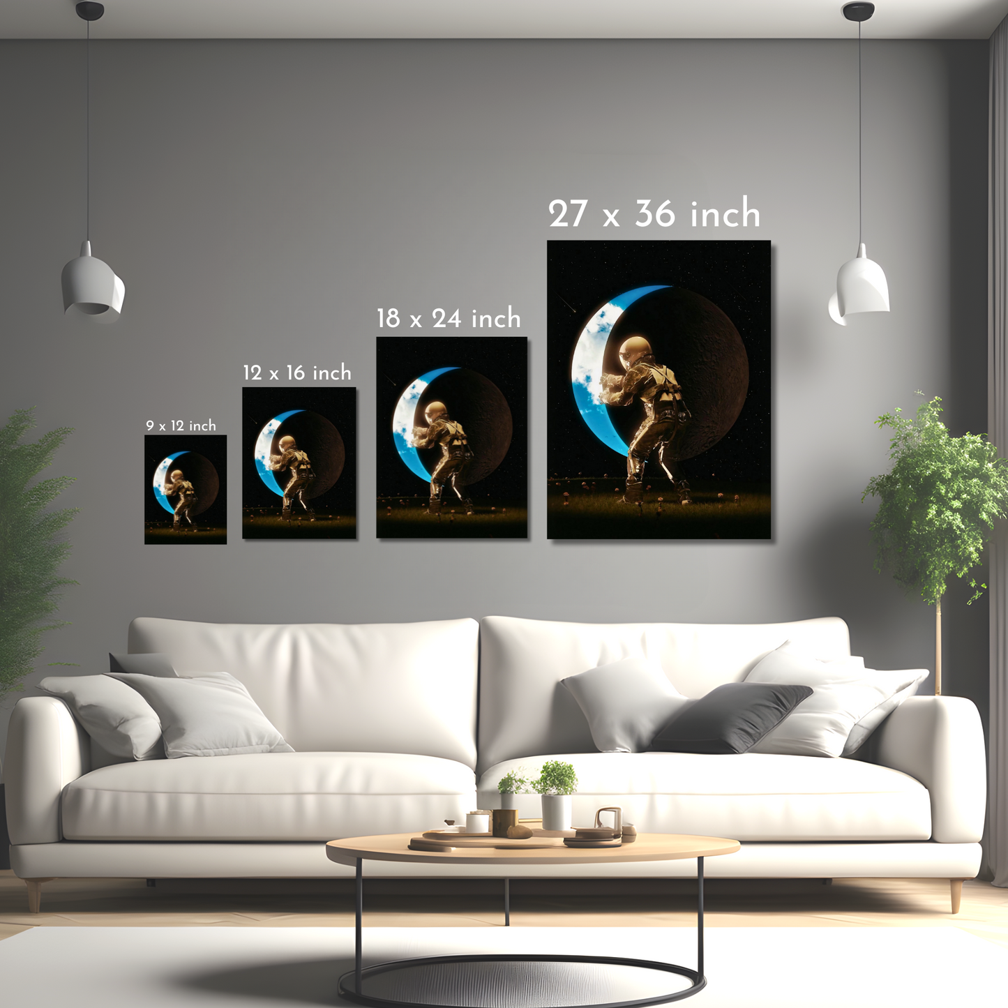 Cosmic Gatekeeper - Framed Canvas Art