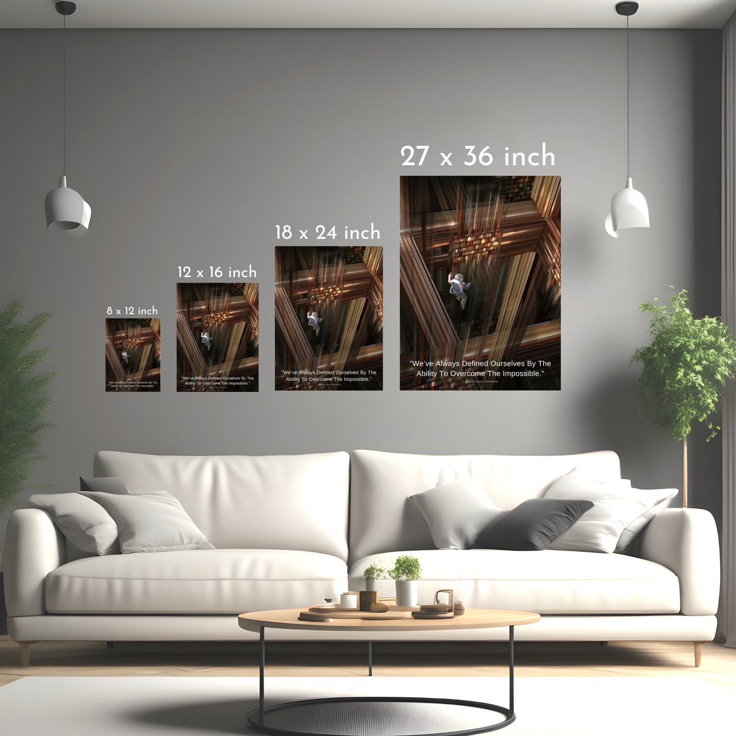 Overcoming the Impossible - Interstellar Tribute - Framed Canvas Art