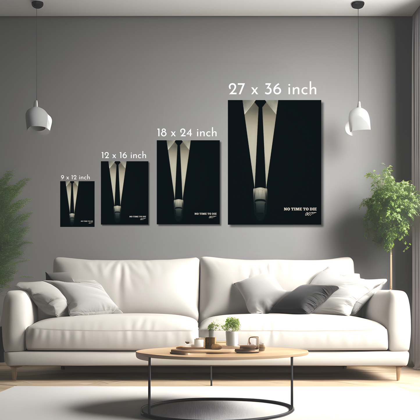 007 Elegance - Minimalist James Bond - Framed Canvas Art