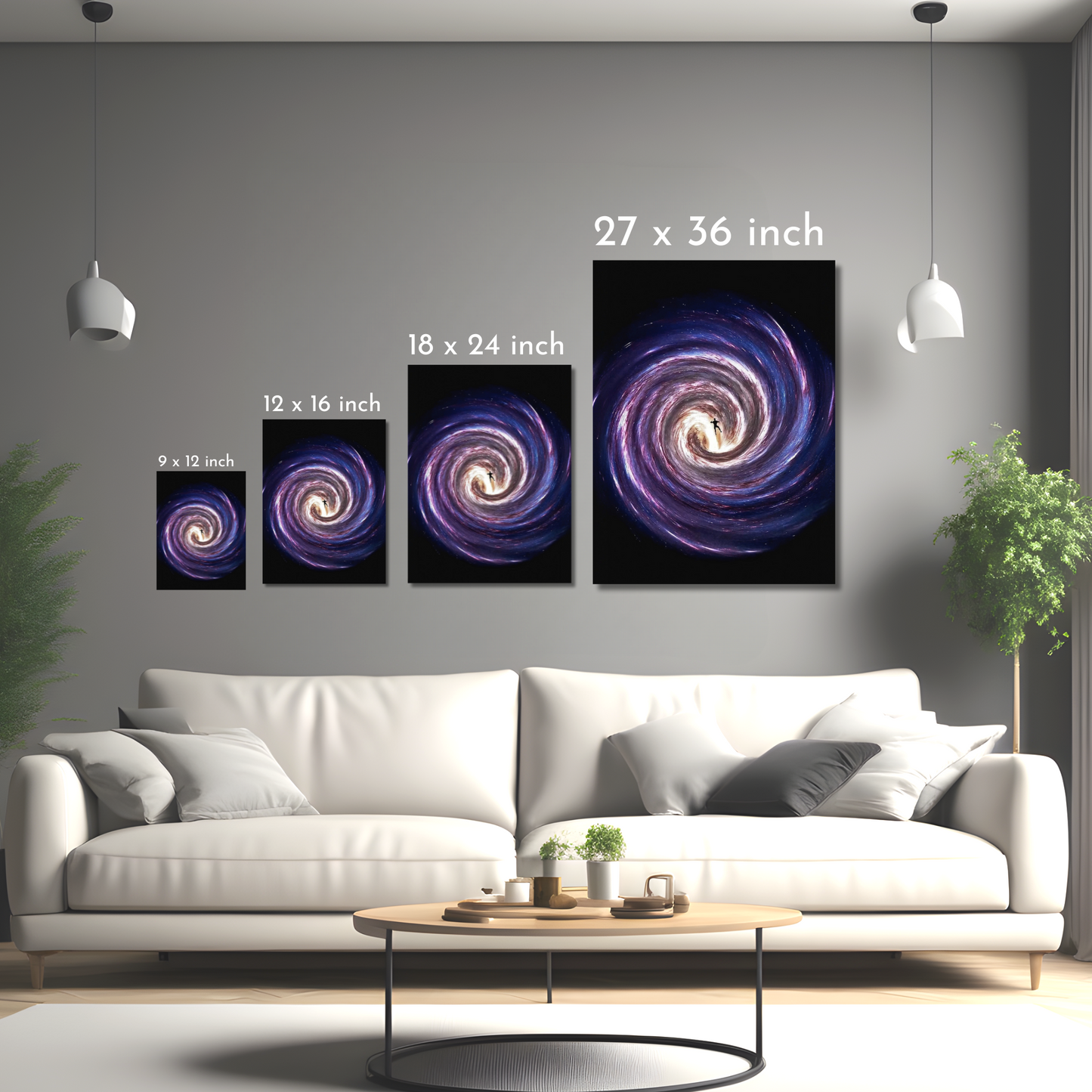 Galactic Whirl - Framed Canvas Art