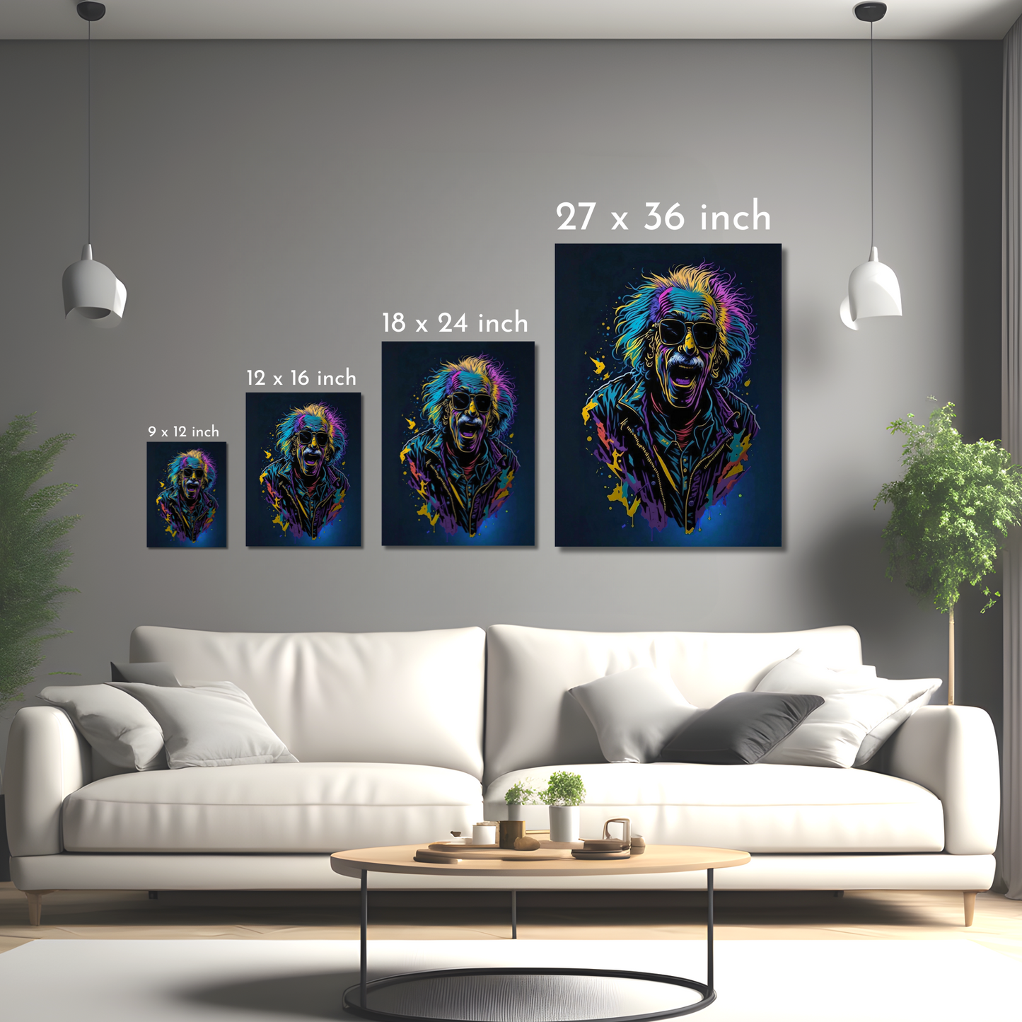 Einstein's Genius - Framed Canvas Art