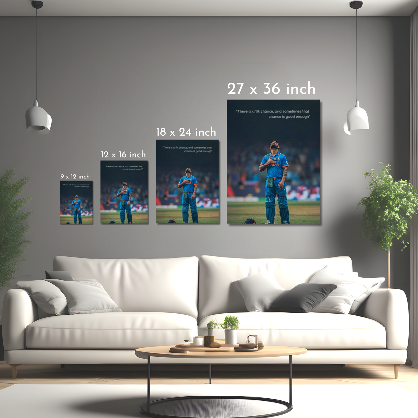 1% Chance - The Heart of a Champion - Framed Canvas Art