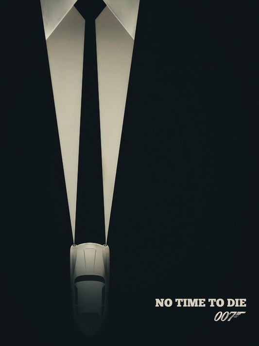 007 Elegance - Minimalist James Bond - Framed Canvas Art