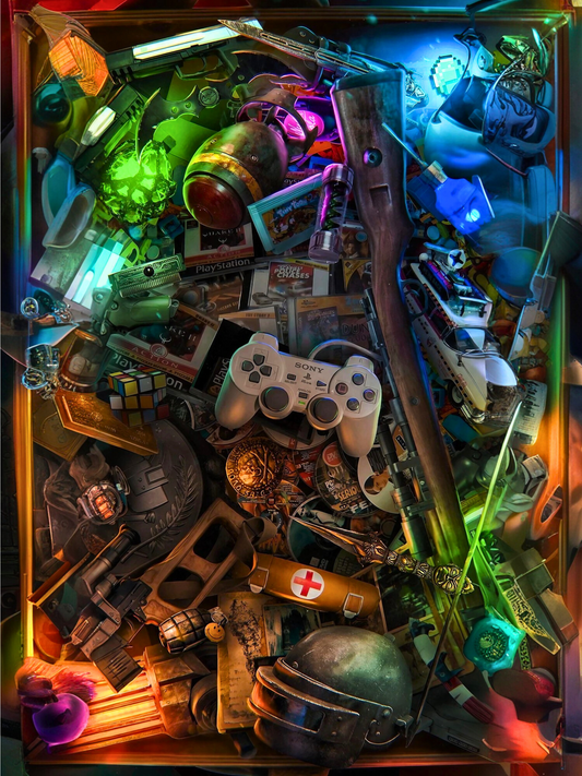 Ultimate Gamer's Stash - Framed Canvas Art