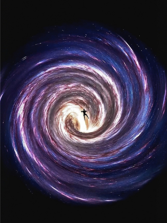 Galactic Whirl - Framed Canvas Art