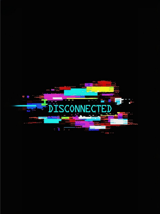 Digital Disturbance - Framed Canvas Art