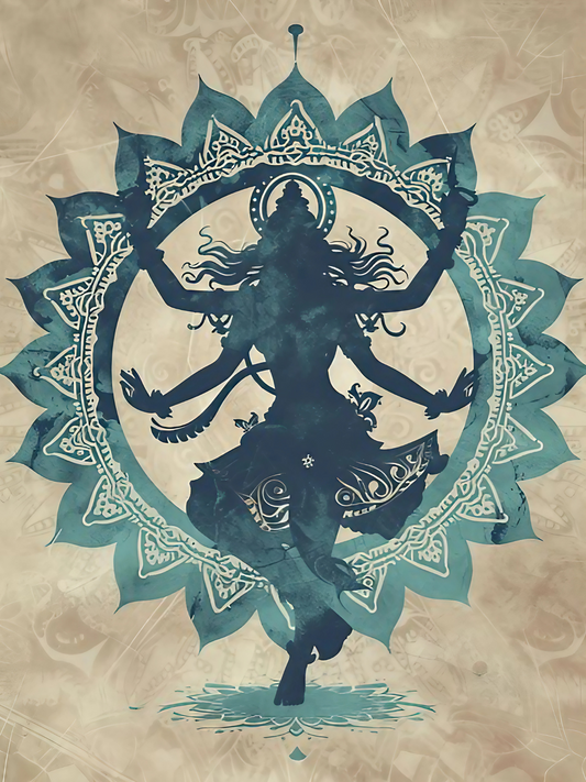 Sacred Dance of Shiva - Framed Canvas Art