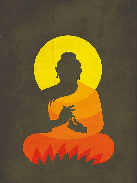 Serenity of Buddha - Framed Canvas Art