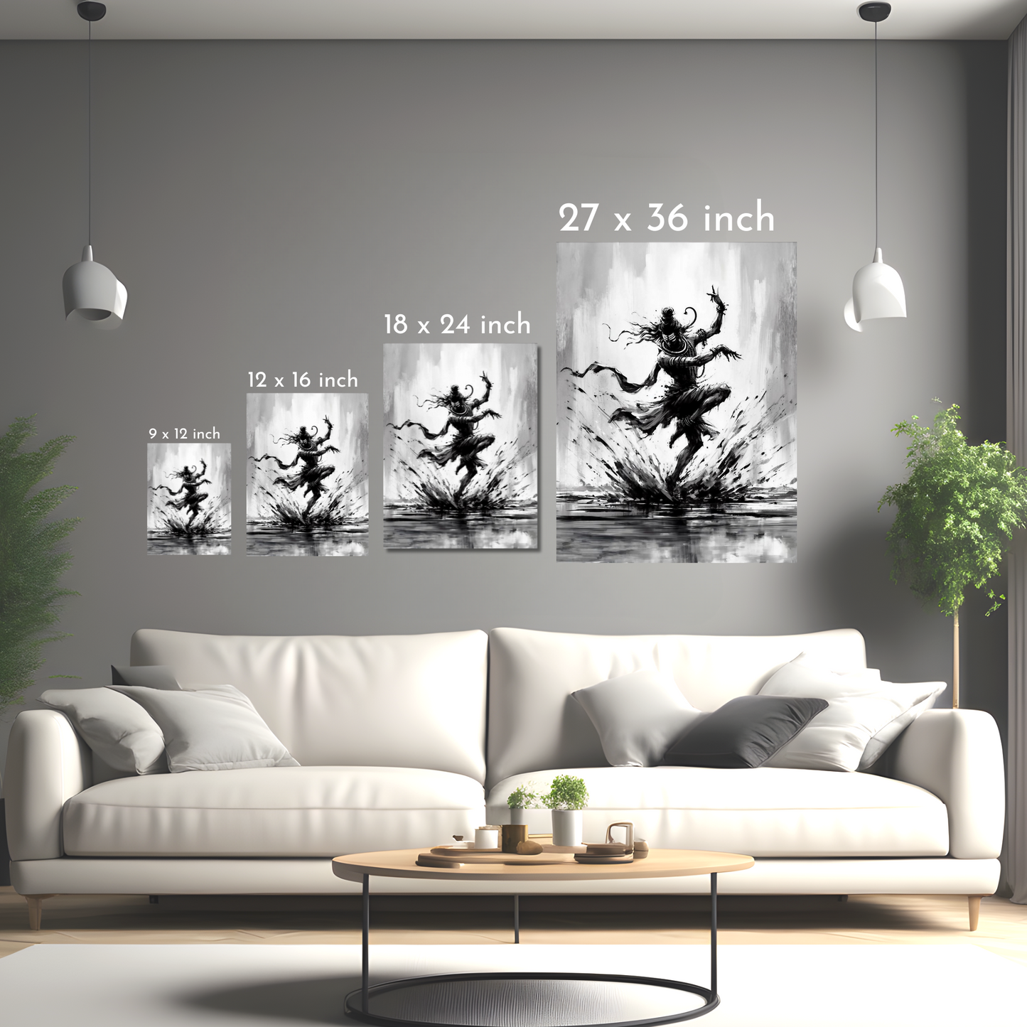 Dance of Destruction - Framed Canvas Art