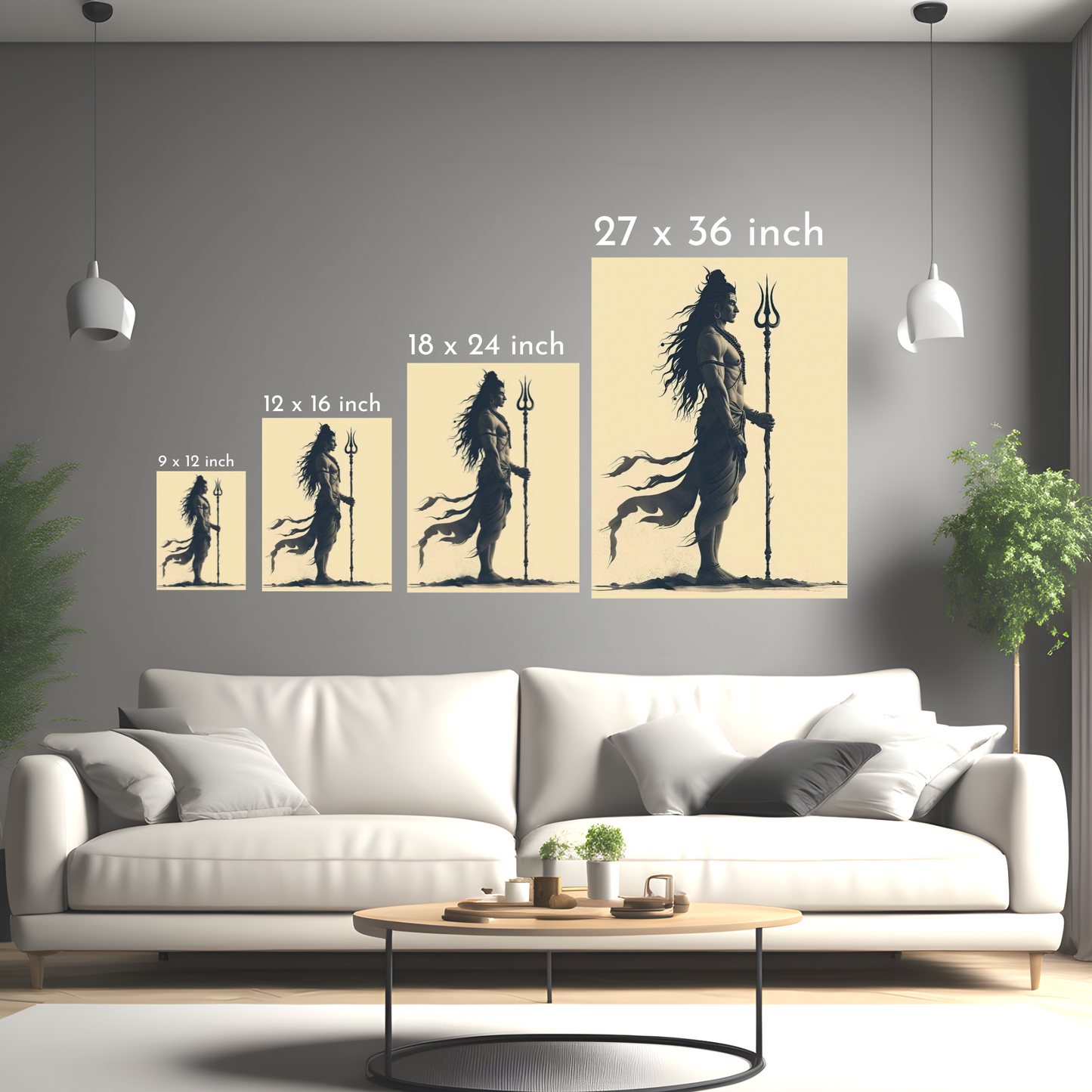 Shiva: The Silent Guardian - Framed Canvas Art