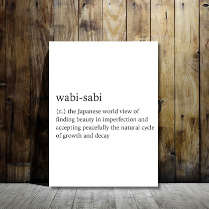 Wabi-Sabi - Beauty in Imperfection - Framed Canvas Art