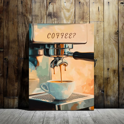 Coffee? - Framed Canvas Art