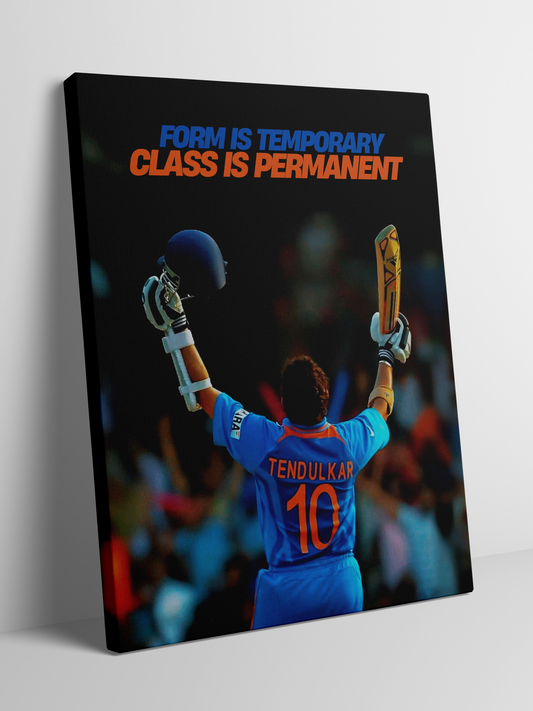 Sachin Tendulkar Class - Framed Canvas Art