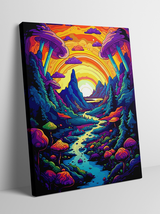 Dreamscape Valley - Framed Canvas Art