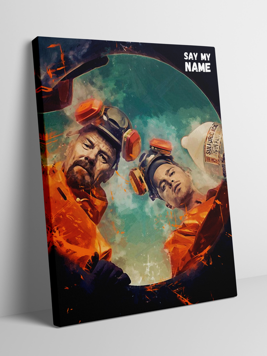 Say My Name - Breaking Bad Tribute - Framed Canvas Art