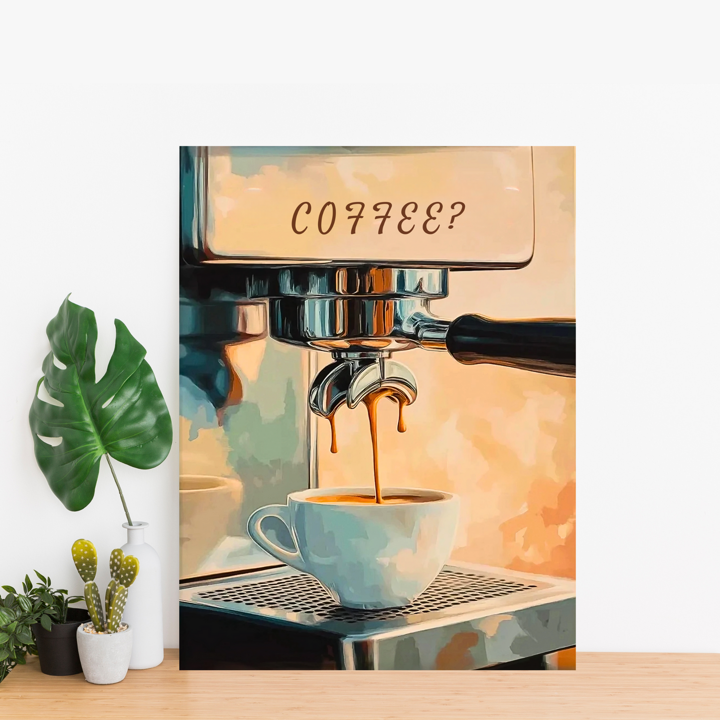 Coffee? - Framed Canvas Art