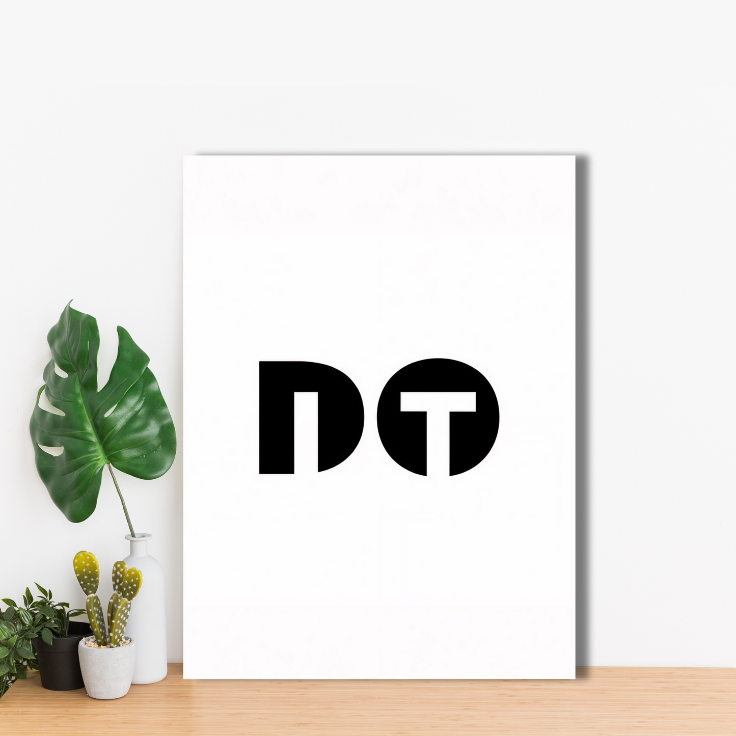 DT Minimalist Monogram - Framed Canvas Art