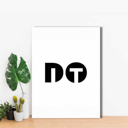 DT Minimalist Monogram - Framed Canvas Art
