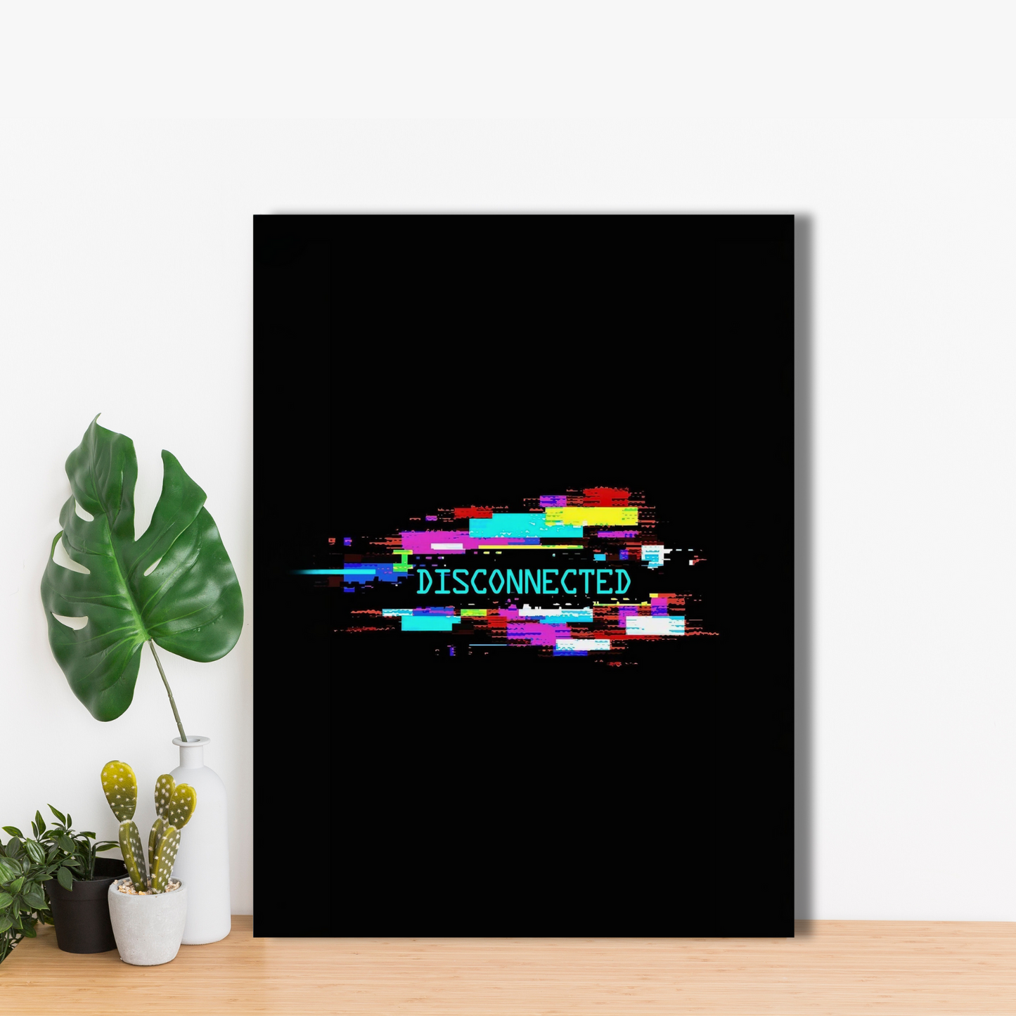 Digital Disturbance - Framed Canvas Art