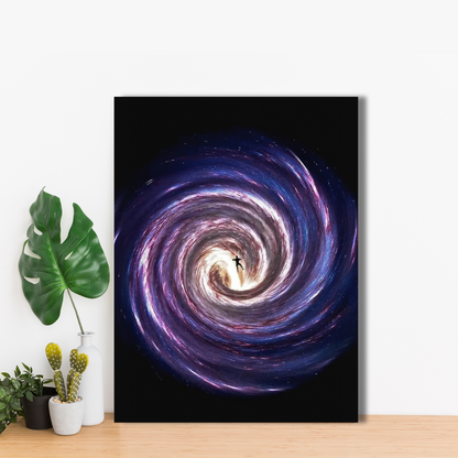Galactic Whirl - Framed Canvas Art
