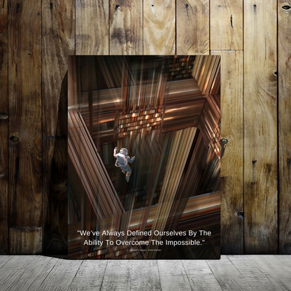 Overcoming the Impossible - Interstellar Tribute - Framed Canvas Art