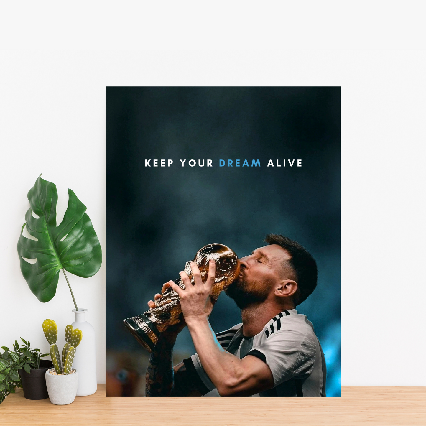 Lionel Messi – Keep Your Dream Alive - Framed Canvas Art
