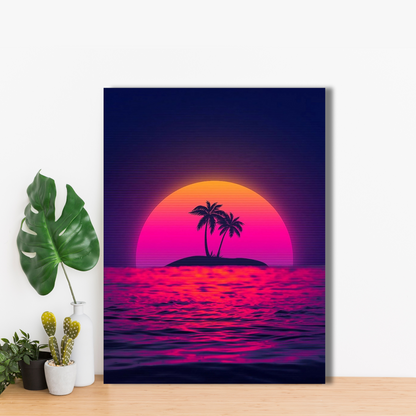 Tropical Twilight - Framed Canvas Art