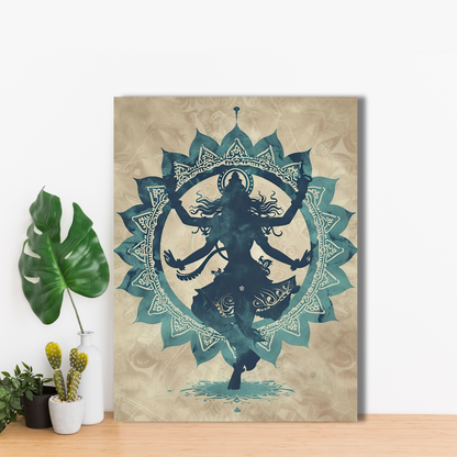 Sacred Dance of Shiva - Framed Canvas Art