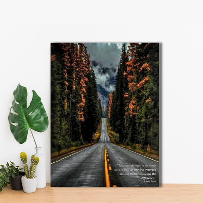 The Road Less Traveled - Framed Canvas Art