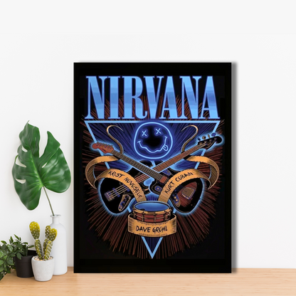 Nirvana Tribute - Framed Canvas Art