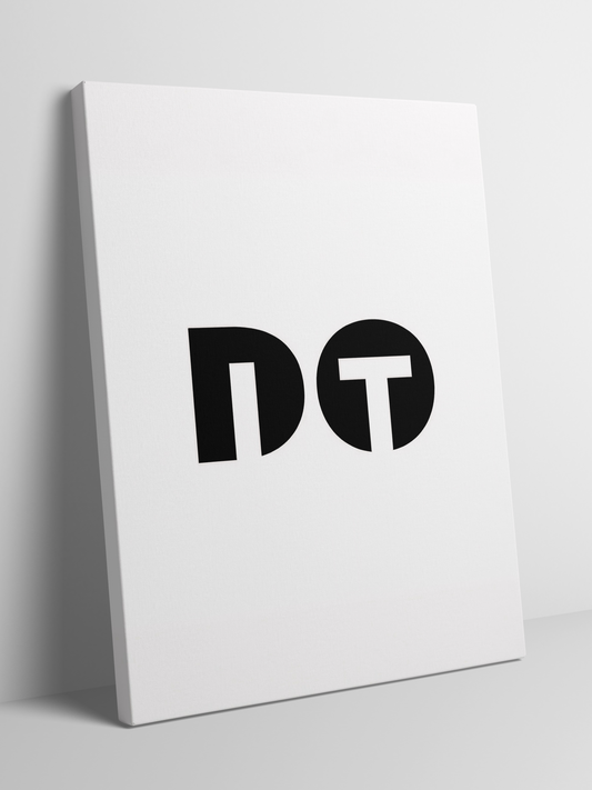 DT Minimalist Monogram - Framed Canvas Art