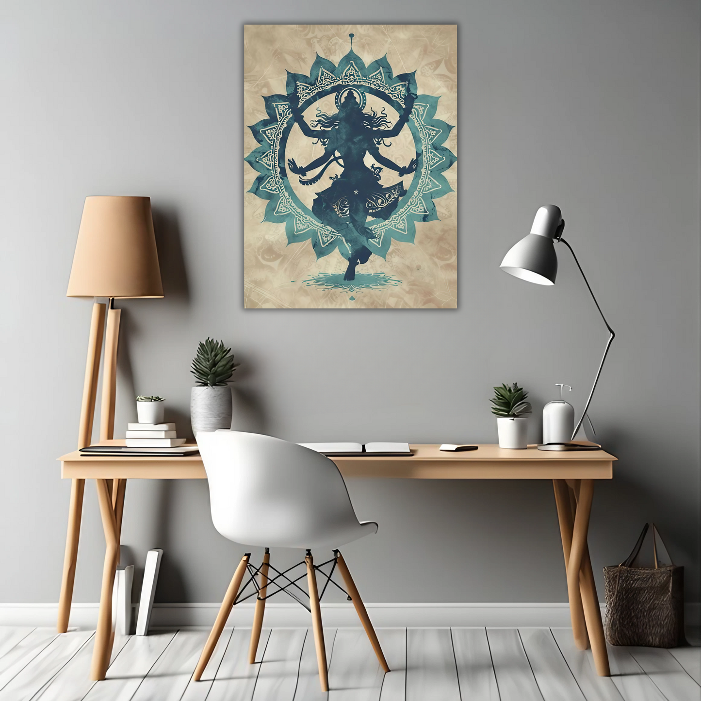 Sacred Dance of Shiva - Framed Canvas Art