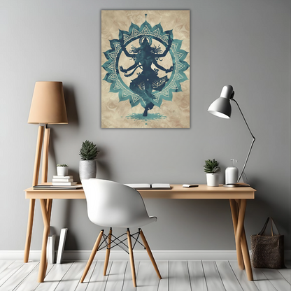 Sacred Dance of Shiva - Framed Canvas Art