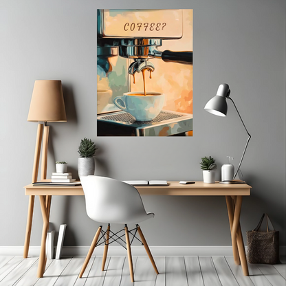 Coffee? - Framed Canvas Art