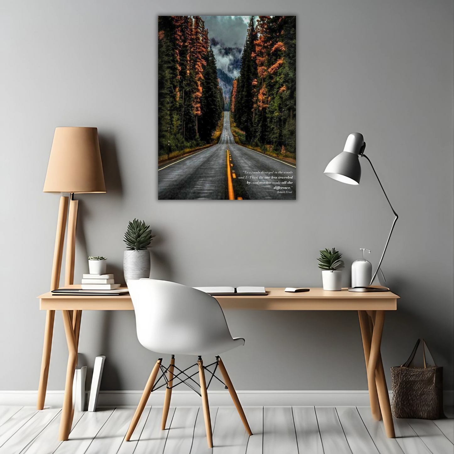 The Road Less Traveled - Framed Canvas Art