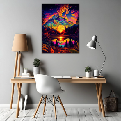 Eruption of Colors - Framed Canvas Art