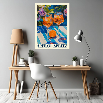 Aperol Spritz - Italian Sophistication - Framed Canvas Art