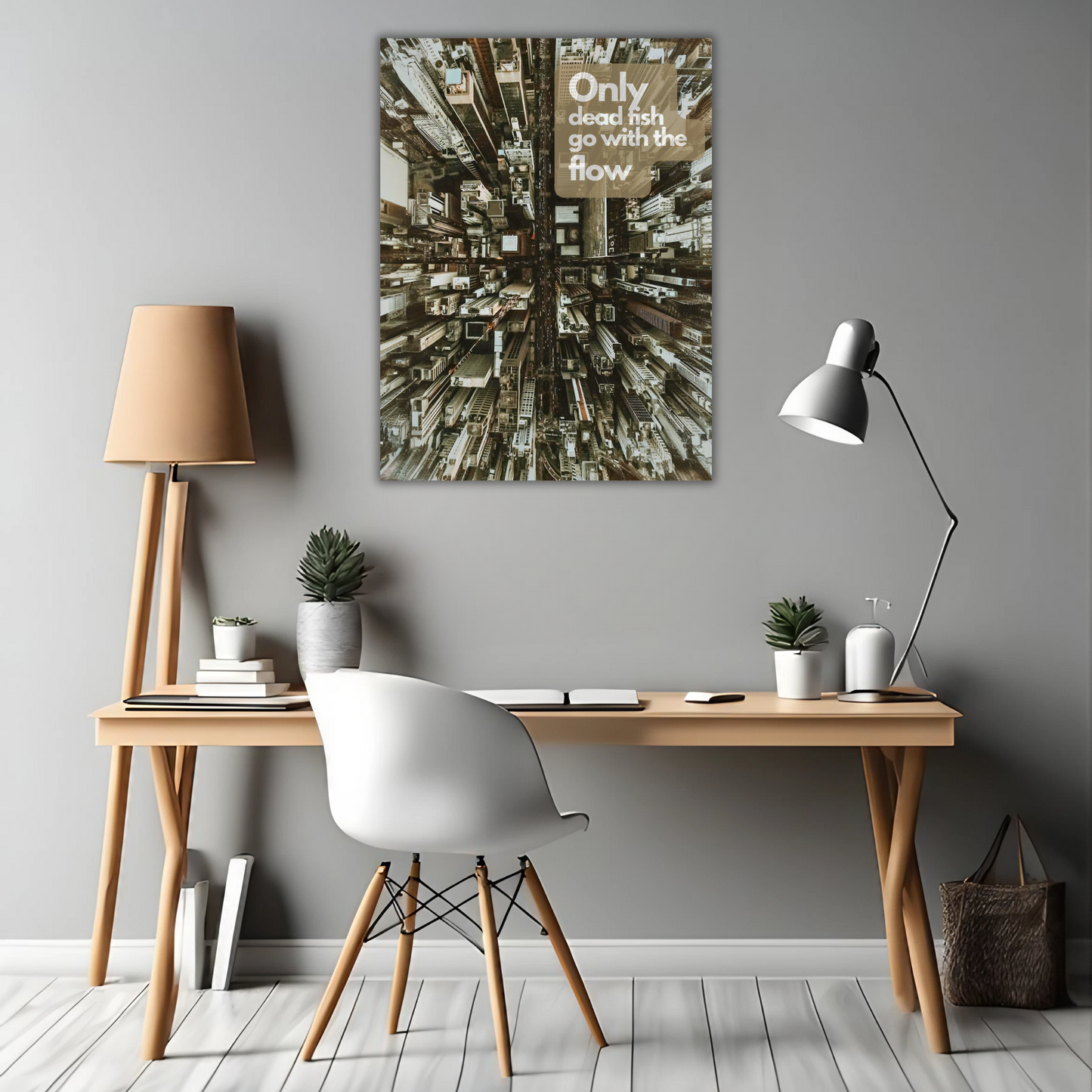 Urban Depths - Framed Canvas Art