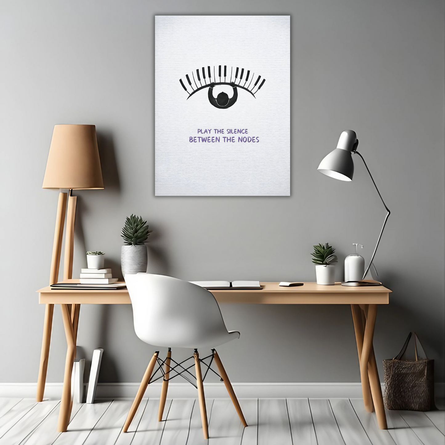 Silent Symphony - Framed Canvas Art