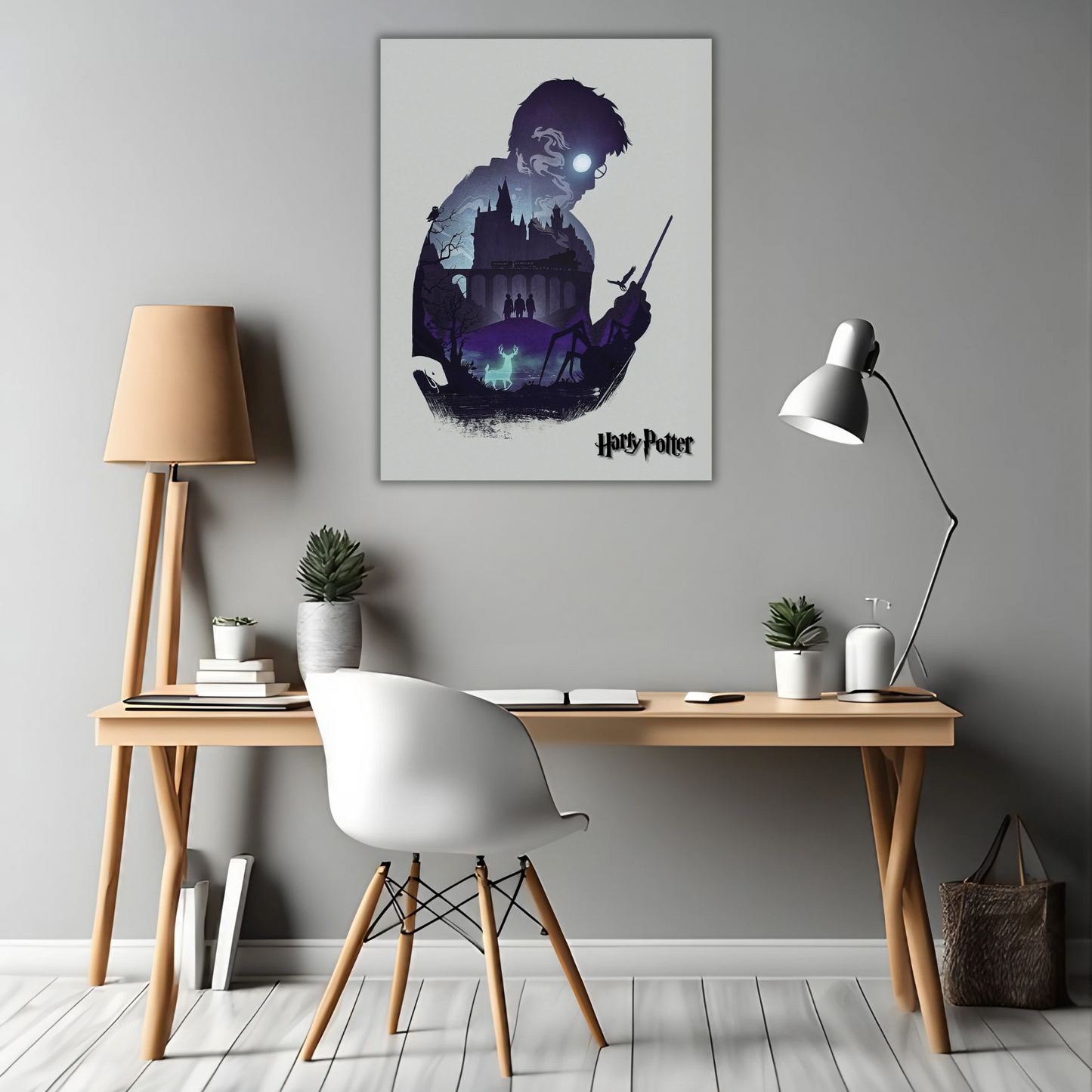 The Magical World of Hogwarts - Framed Canvas Art