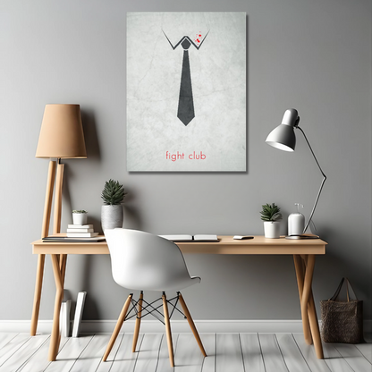 Fight Club Minimalist Art - Framed Canvas Art