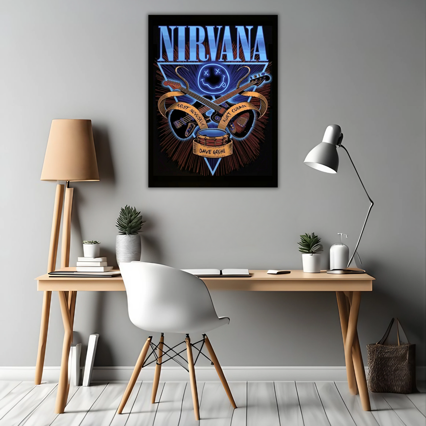Nirvana Tribute - Framed Canvas Art