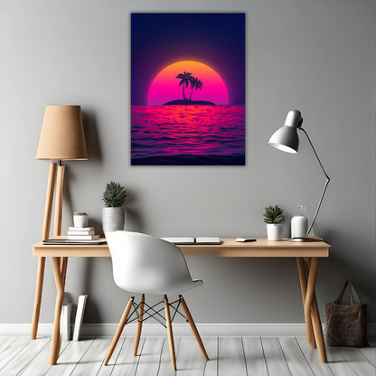 Tropical Twilight - Framed Canvas Art